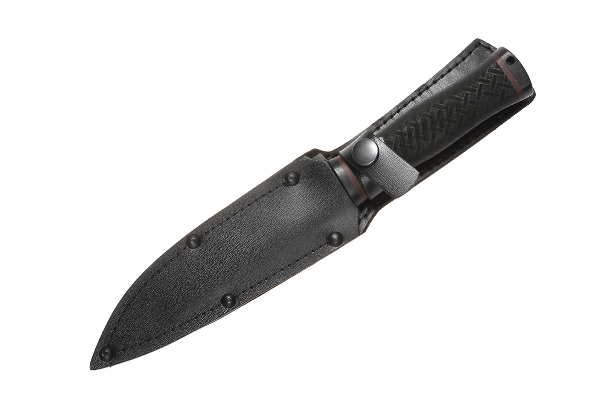 Нож Старлей (сталь рессорная 65Г), черный, резина