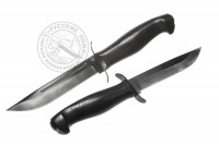 Нож Макс, черный (Сталь рессорная 65Г), граб