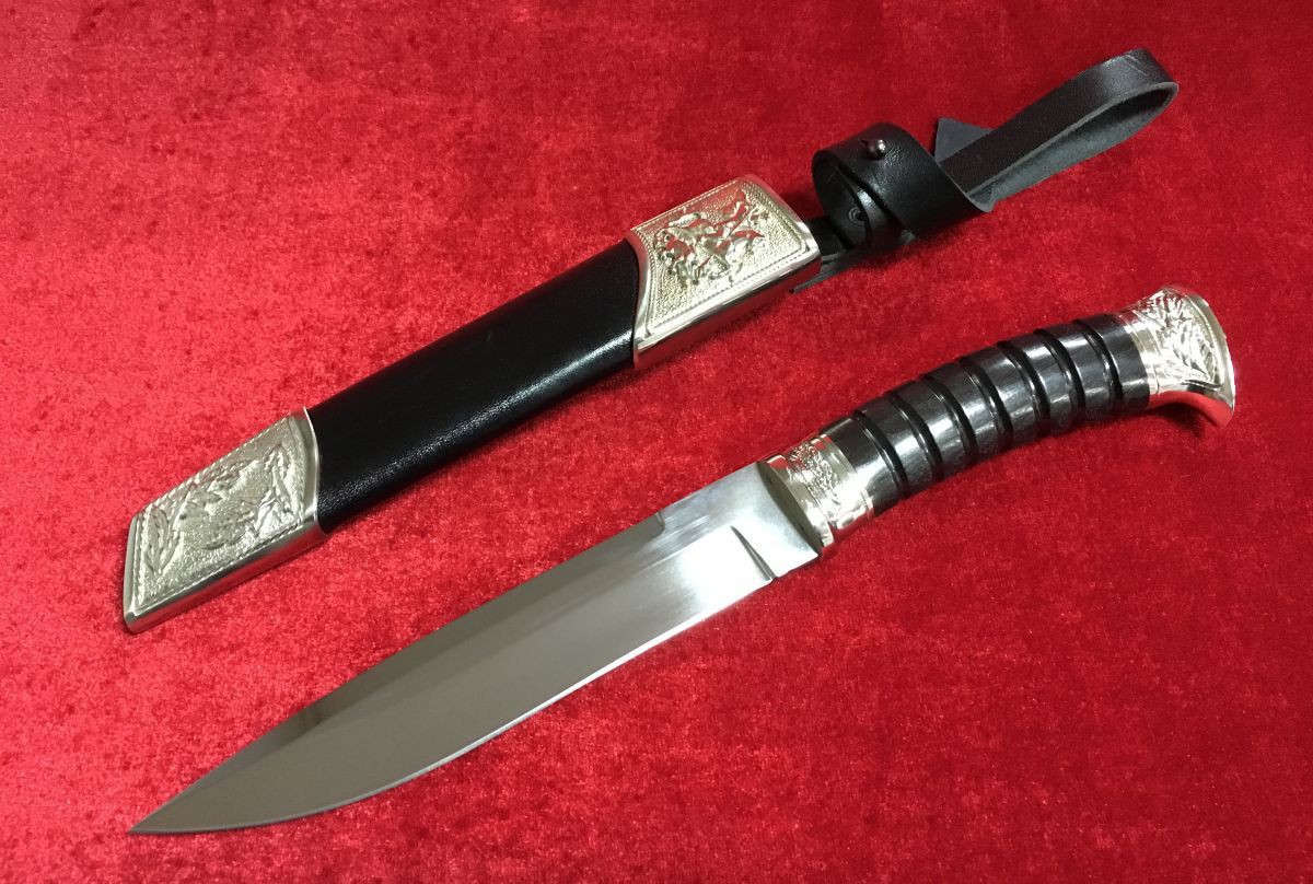 Нож Нарвал (Витязь), сталь 95х18, мельхиор