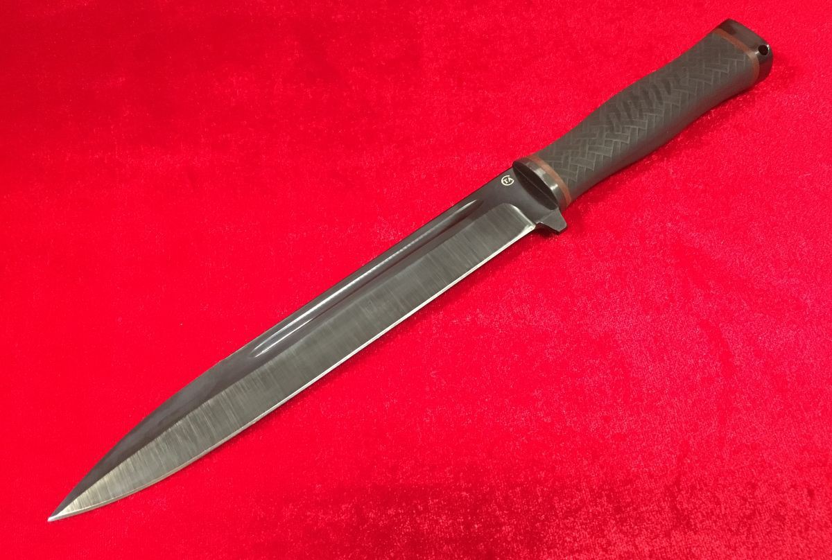 Нож Майор-2, сталь 65Г, резина
