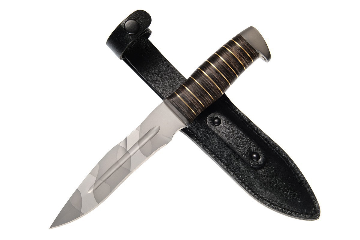 Нож Антитеррор-Р, камуфляж, (сталь 70Х16МФС), кожа