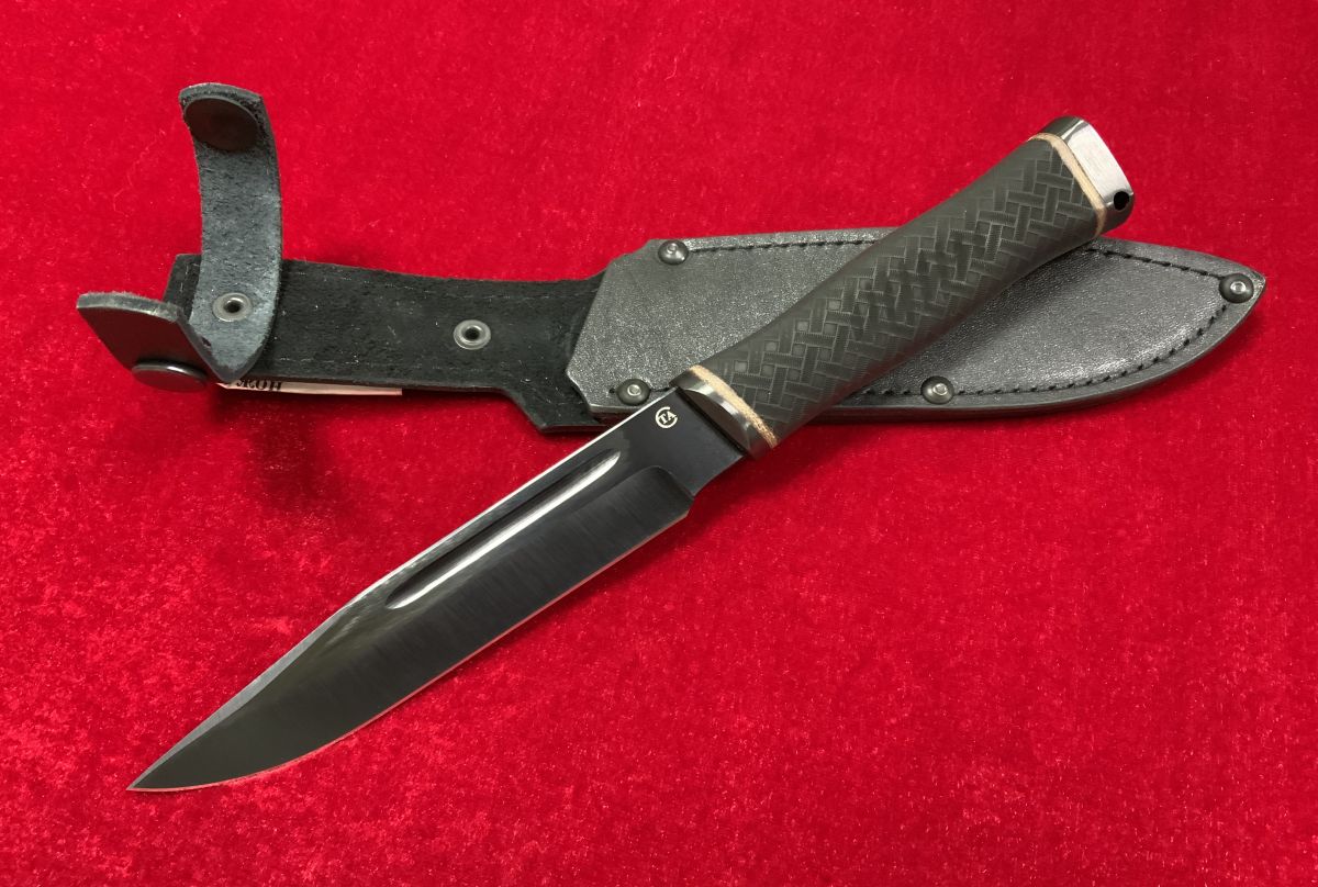 Нож Казак-1 (сталь 65Г), резина