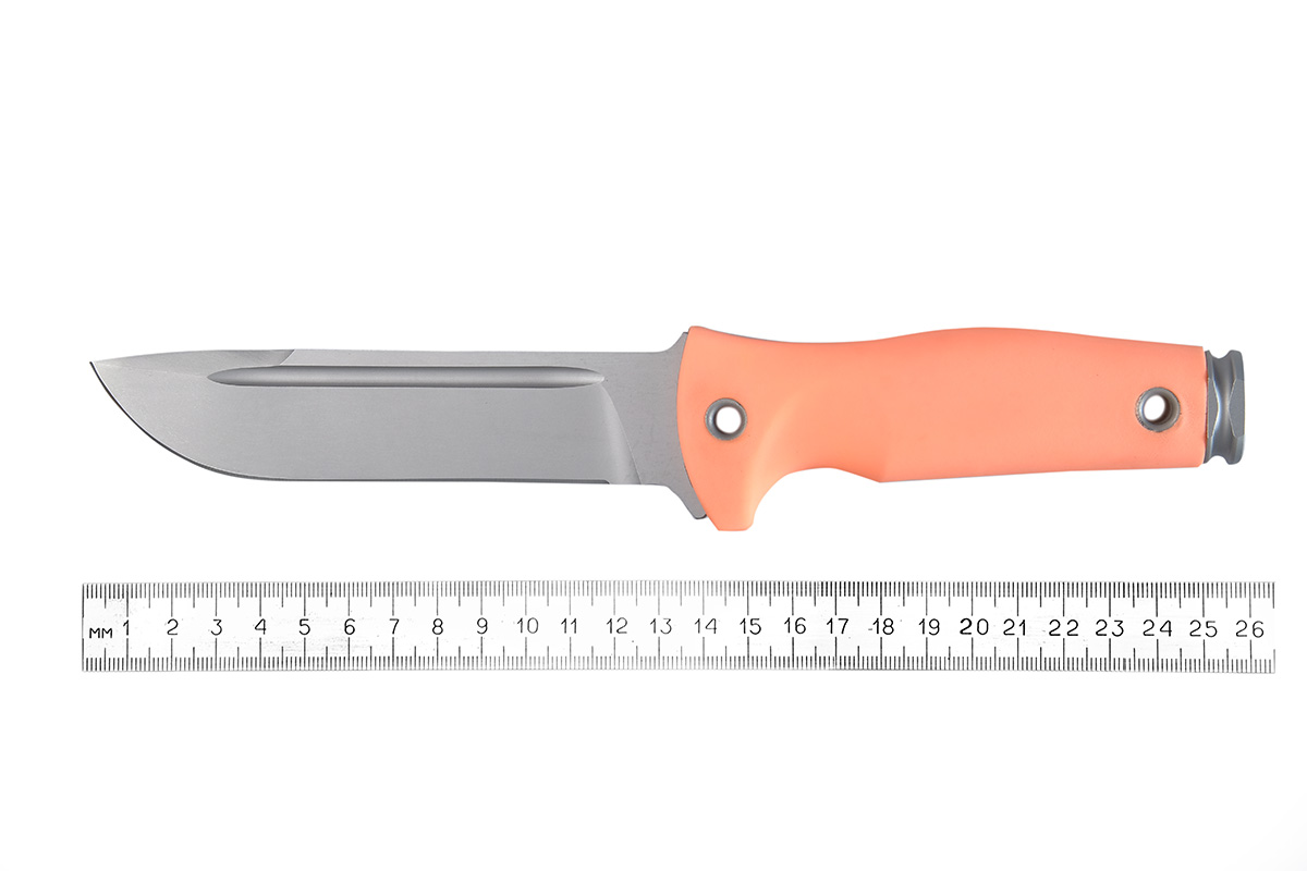 Нож Таир (сталь 70Х16МФС), оранжевая рукоять