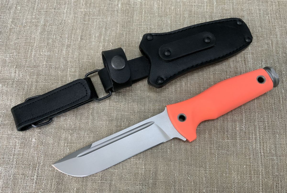 Нож Таир (сталь 70Х16МФС), оранжевая рукоять