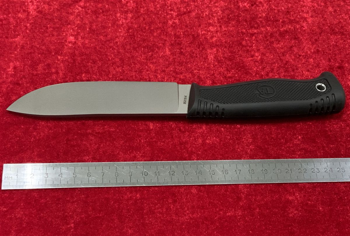 Нож "№ 12 (Ротный-2)" (сталь 95Х18), резина