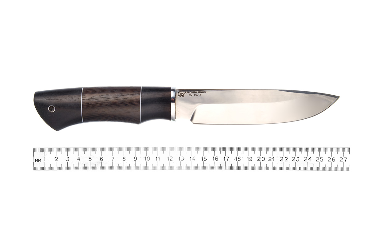 Нож Рысь (сталь 95Х18), граб, венге