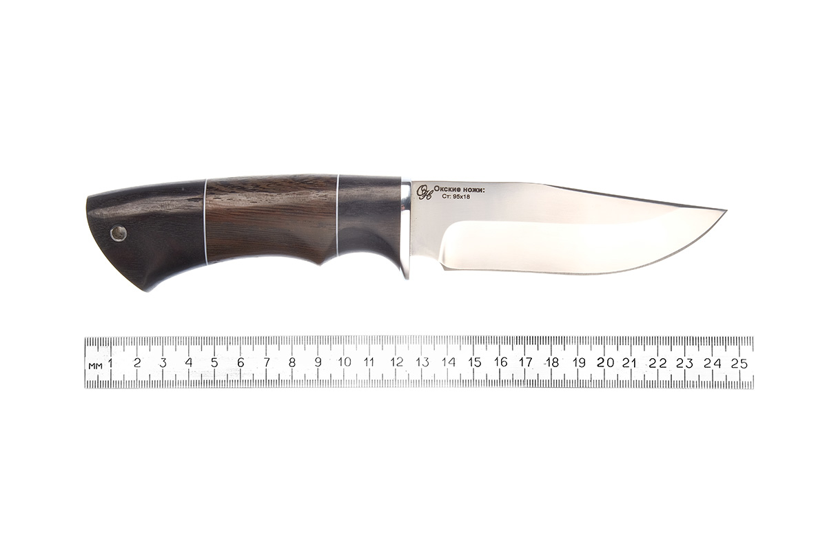 Нож Барсук (сталь 95Х18), граб, венге