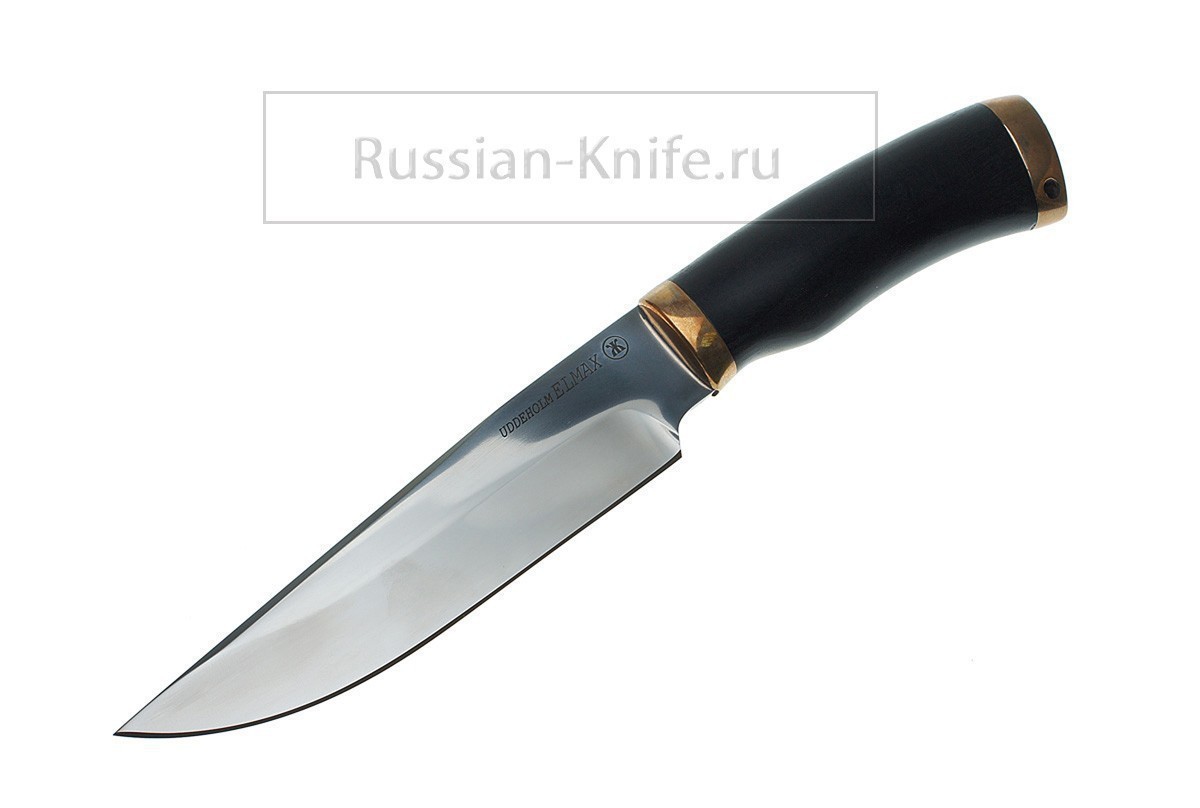 Фотография, картинка, - Нож "Медведь" (порошковая сталь Uddeholm ELMAX) А.Жбанов, граб, бронза