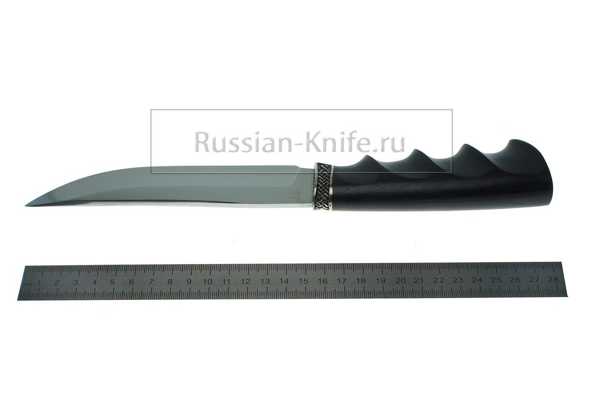 Нож Осётр (порошковая сталь Uddeholm ELMAX)-деревянные ножны