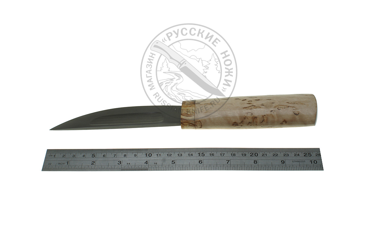 - Нож "Якутский" (сталь Х12МФ), карельская береза