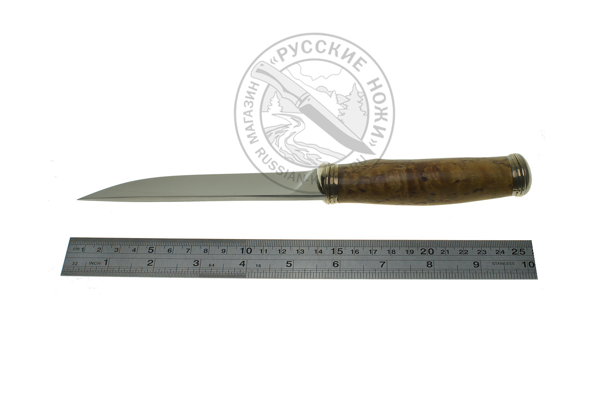 - Нож "Лань" (сталь М390), А. Жбанов, рукоять - стаб. карельская береза