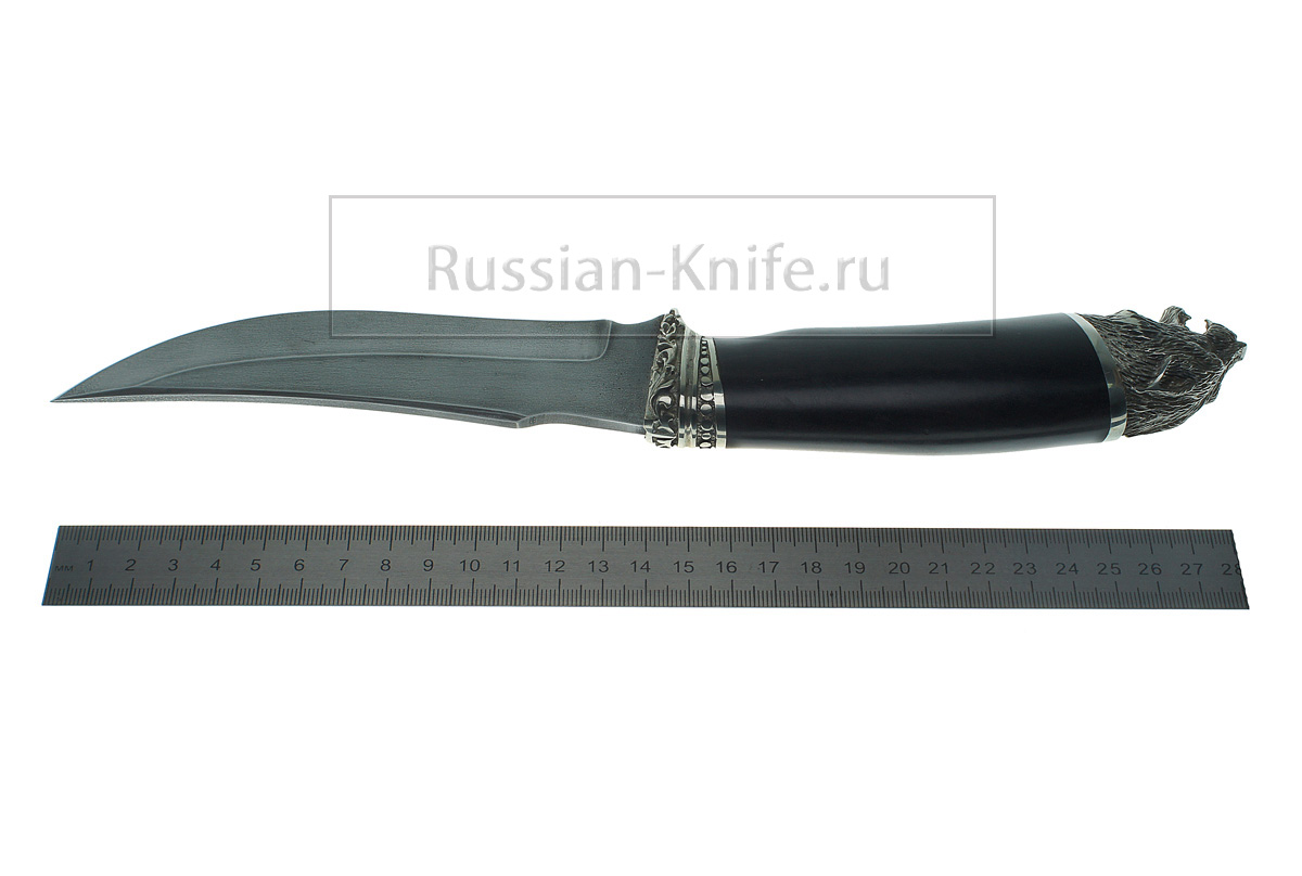 Нож "Восток", (сталь ХВ5), рукоять -граб, голова волка