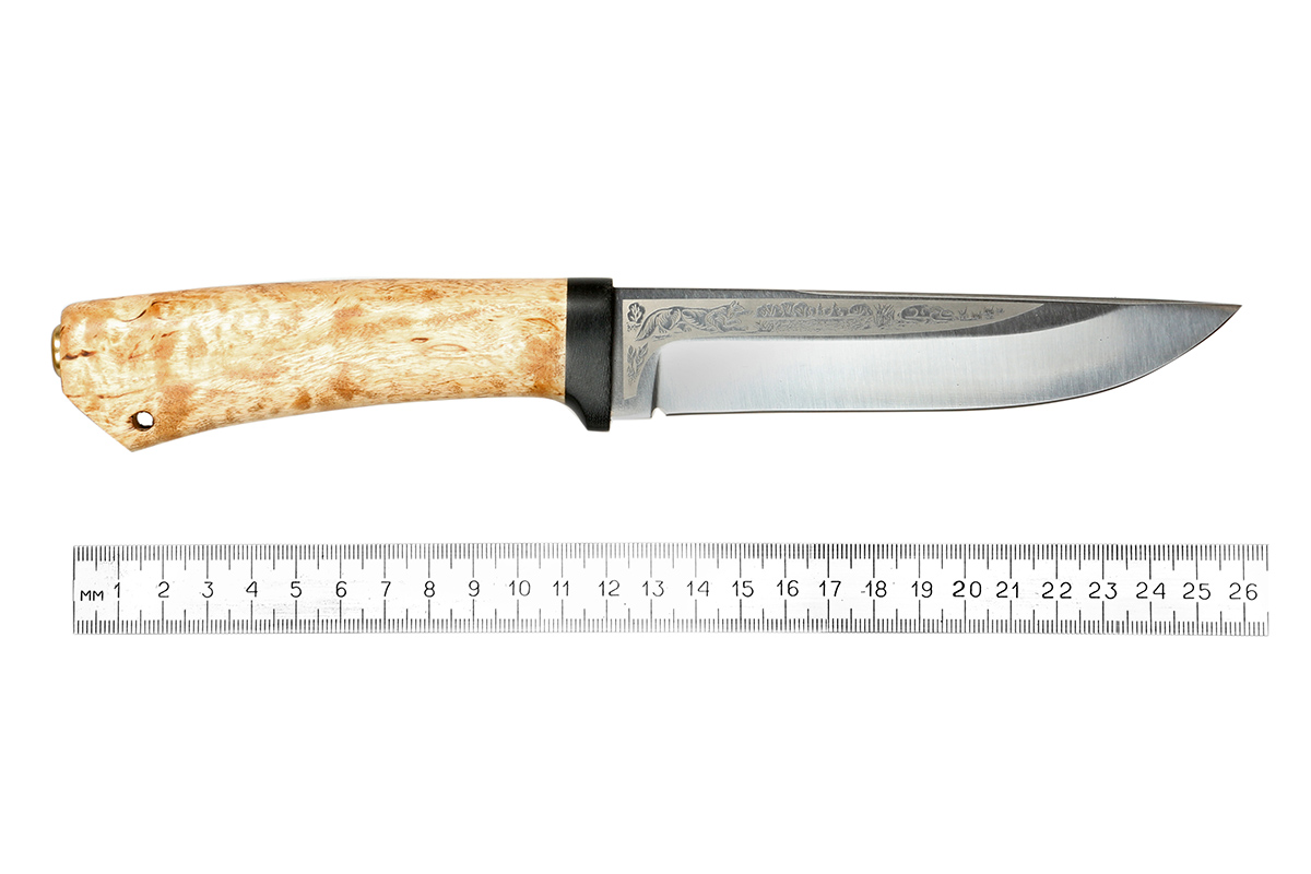 - Нож Лиса (сталь 95х18), карельская береза, компания АИР
