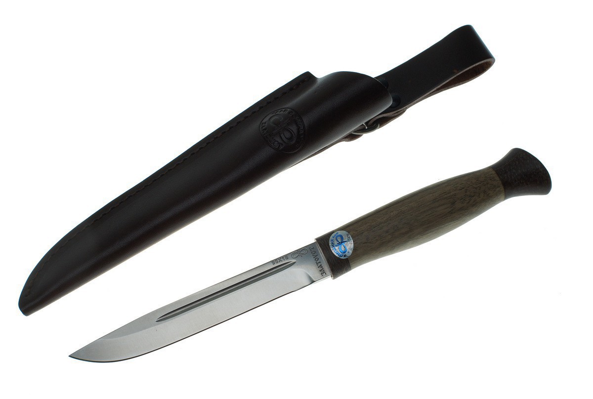 Нож "Финка-3" (сталь 95х18),  рукоять орех, компания АИР