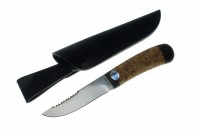 - Нож "Робинзон-2" (сталь 95х18), карельская береза, АИР