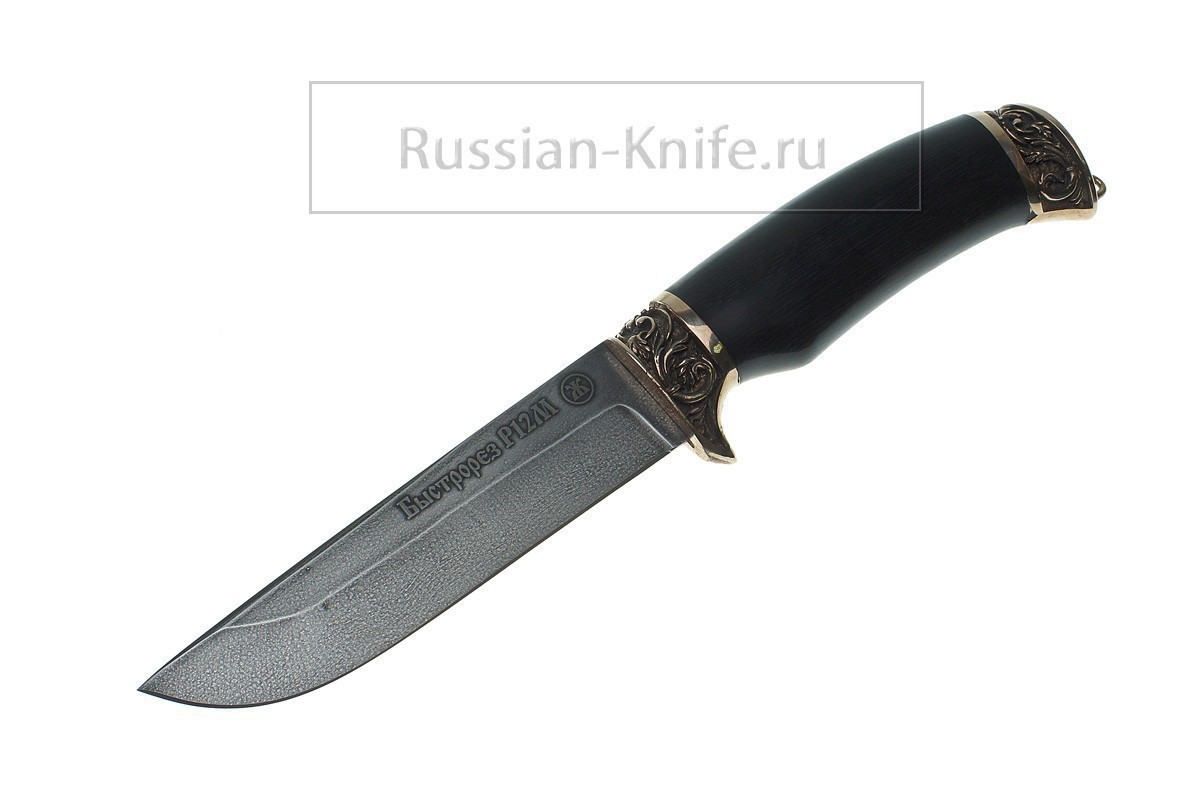 Фотография, картинка, Нож Глухарь (сталь Р12М-быстрорез), граб+литье, А.Жбанов