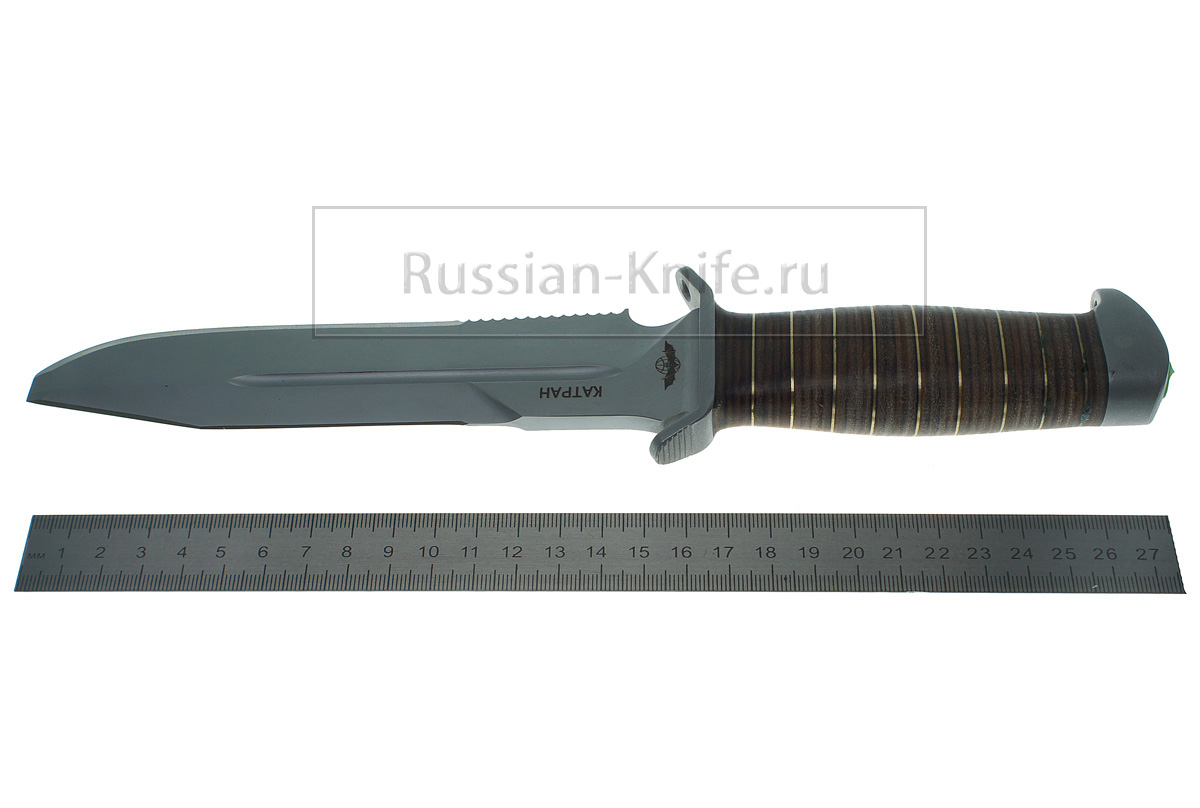 Нож Катран-2 (сталь 70Х16МФС), кожа, Мелита-К
