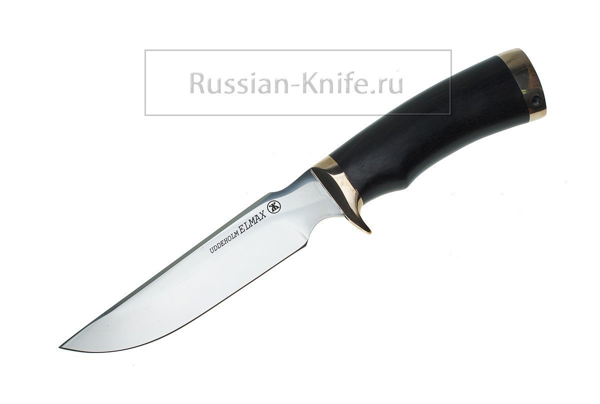 Фотография, картинка, Нож "Охотник" (порошковая сталь Uddeholm ELMAX), граб, бронза