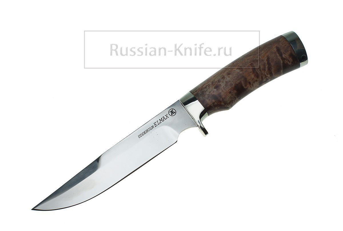 Нож Судак (порошковая сталь Uddeholm ELMAX), карельская береза