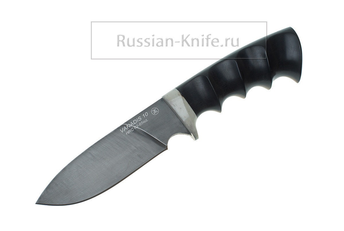 Нож Бобр (сталь vanadis10), граб+рог,  А. Жбанов