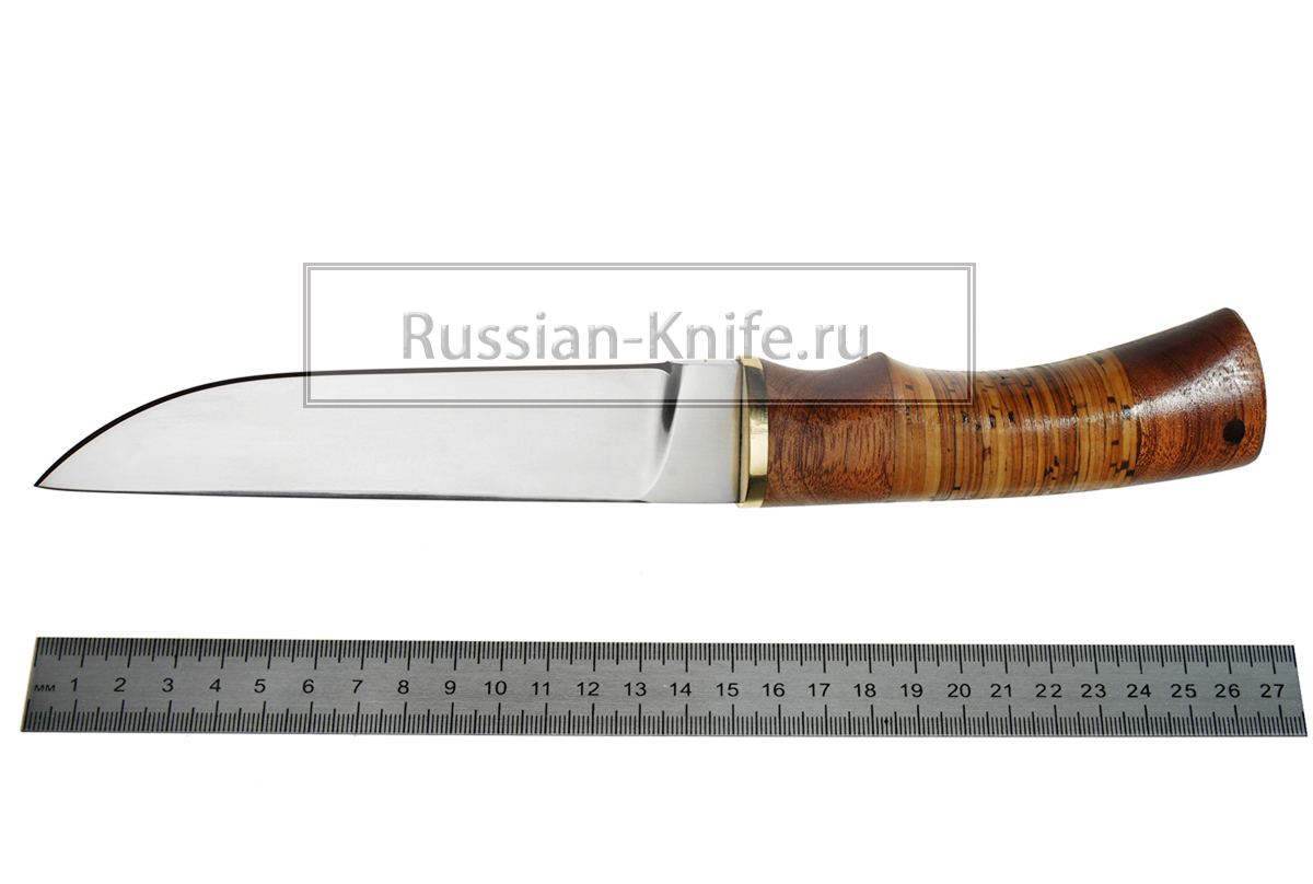 - Нож Лань (сталь 95Х18 кованая), береста
