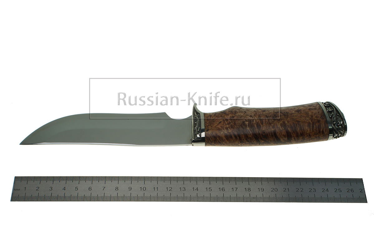 Нож Цезарь (порошковая сталь Uddeholm ELMAX), карельская береза
