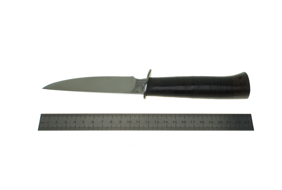 Нож Тетерев (сталь 95х18), рукоять кожа, АИР