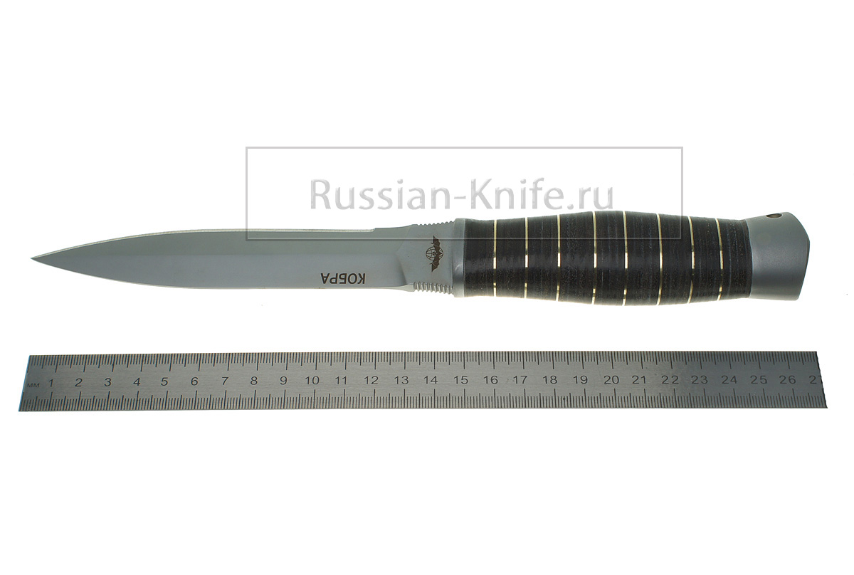 - Нож Кобра (сталь 70Х16МФС), кожа
