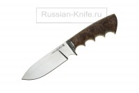 Нож Бобр (порошковая сталь Uddeholm ELMAX), карельская береза