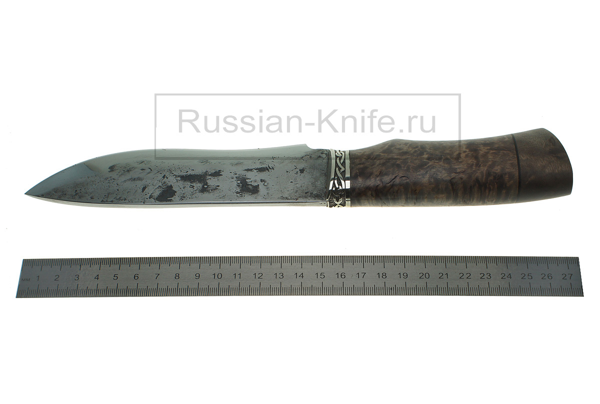 Нож Беркут (сталь 9ХС), карельская береза