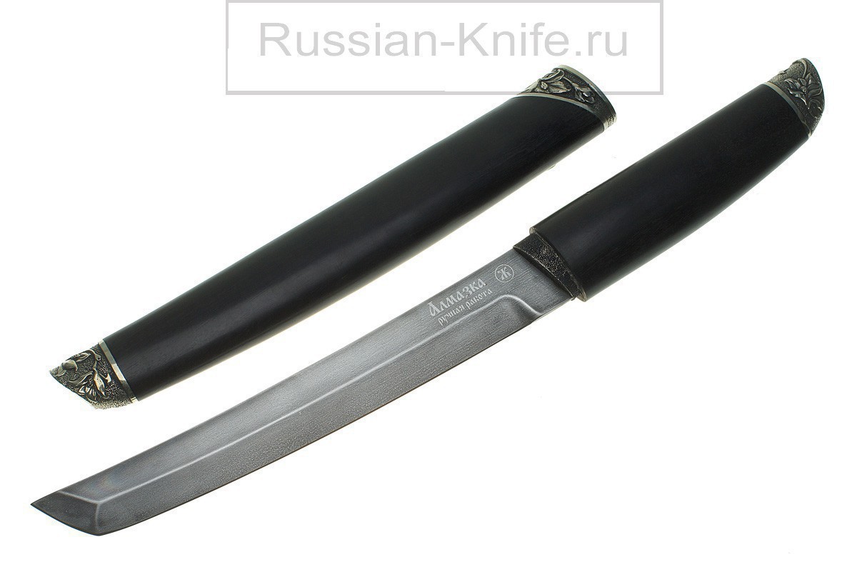 Фотография, картинка, Нож Самурай (сталь ХВ5), граб, литье, деревянные ножны