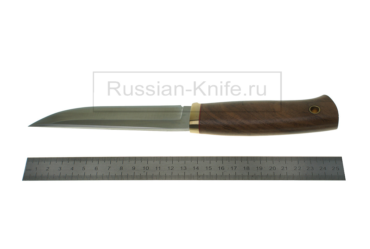 - Нож Боровой (сталь 440С) орех комель, 128.5206