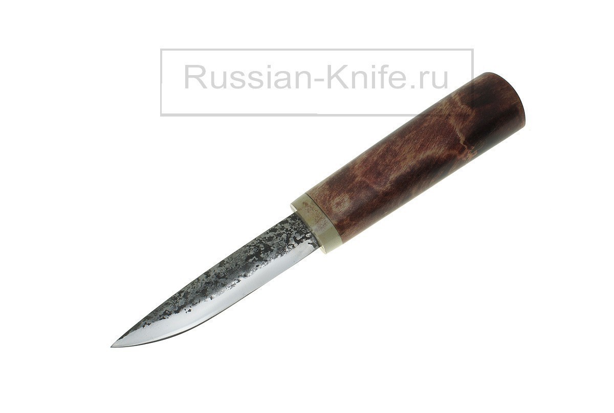 Фотография, картинка, Нож "Якут" малый (сталь 9ХС), рукоять - карельская береза, рог