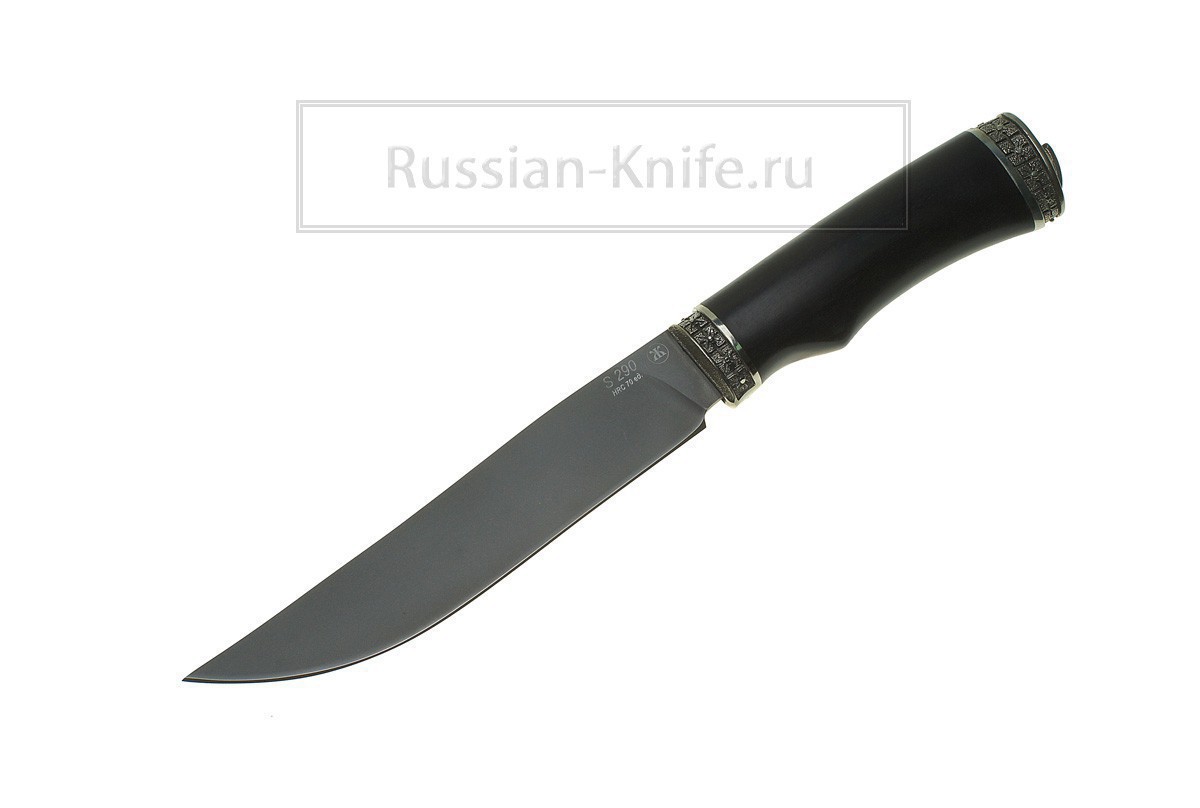 Фотография, картинка, Нож "Осётр" (сталь S290), А. Жбанов, граб