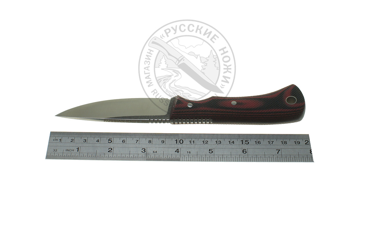 Нож "Русский нож" малый, (сталь N690), микарта, ножны кайдекс