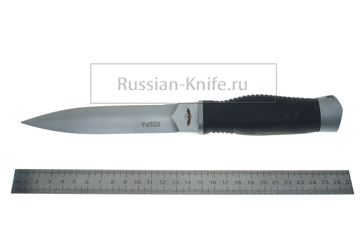 Нож Кобра (сталь 70Х16МФС), резина , Мелита-К