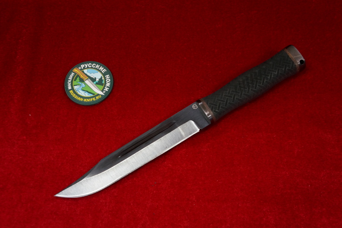 Нож Комбат-2 (Сталь рессорная 65Г), резина
