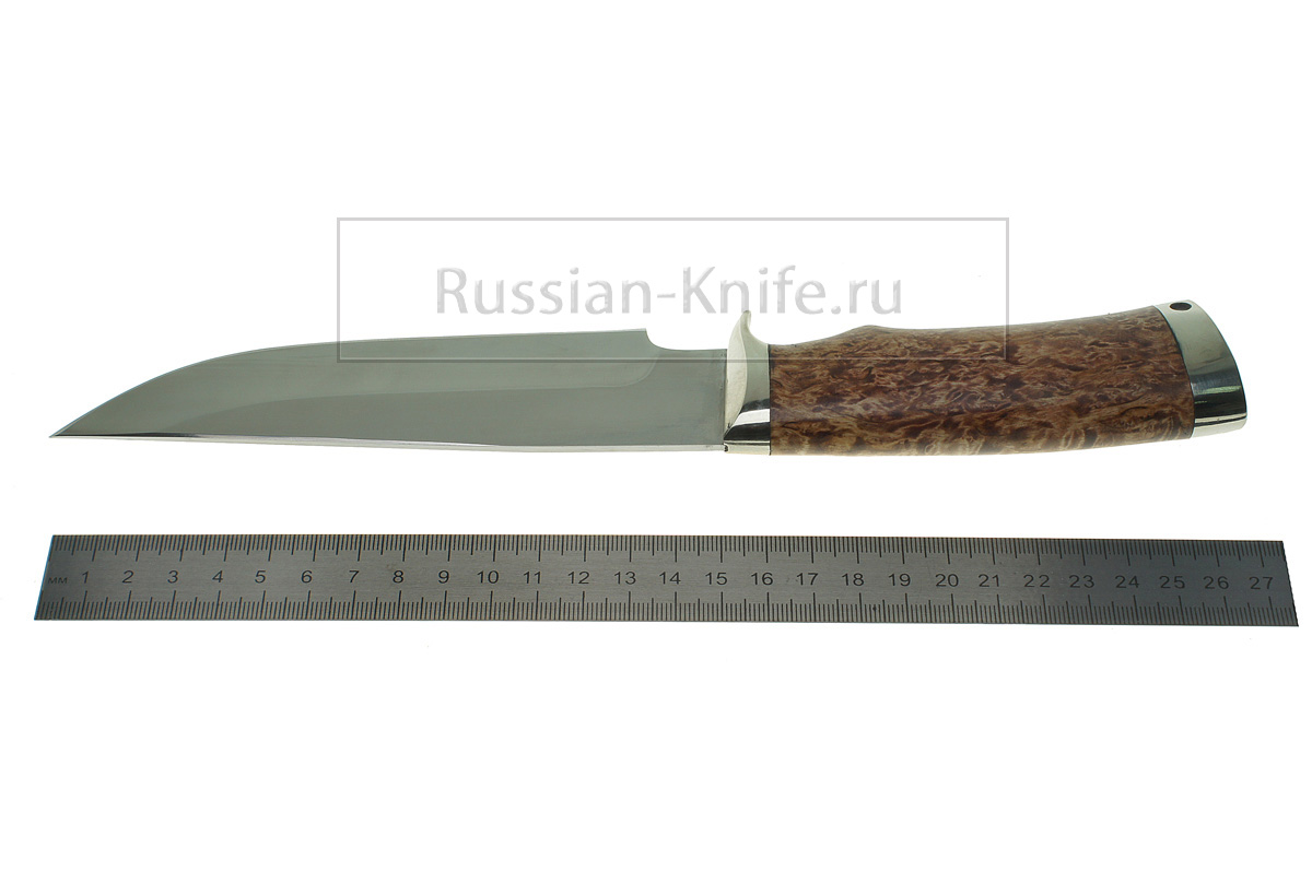 Нож Кадет (порошковая сталь Uddeholm ELMAX), карельская береза