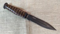 Нож Шайтан черный (сталь 70Х16МФС), кожа