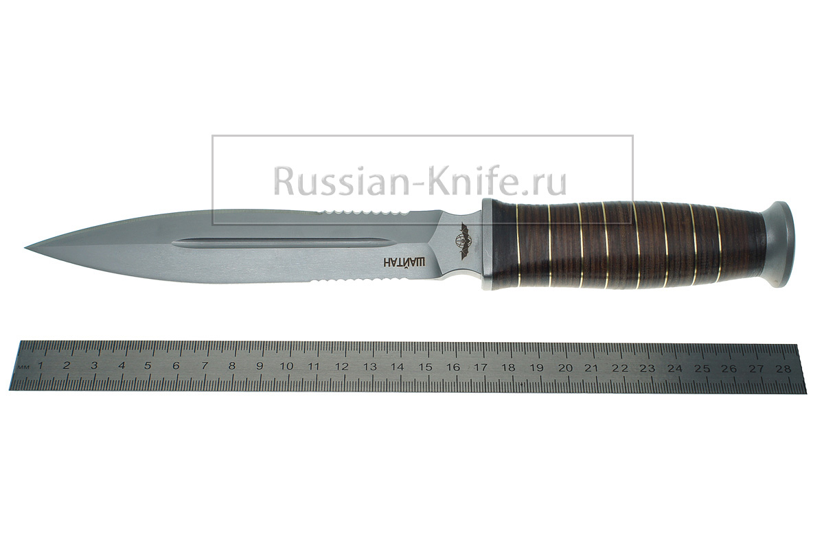 Нож Шайтан (сталь 70Х16МФС), кожа