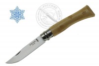 Нож "OPINEL" №7, #001553. (сталь Sandvik 12C27) самшит, орнамент "снежинки"