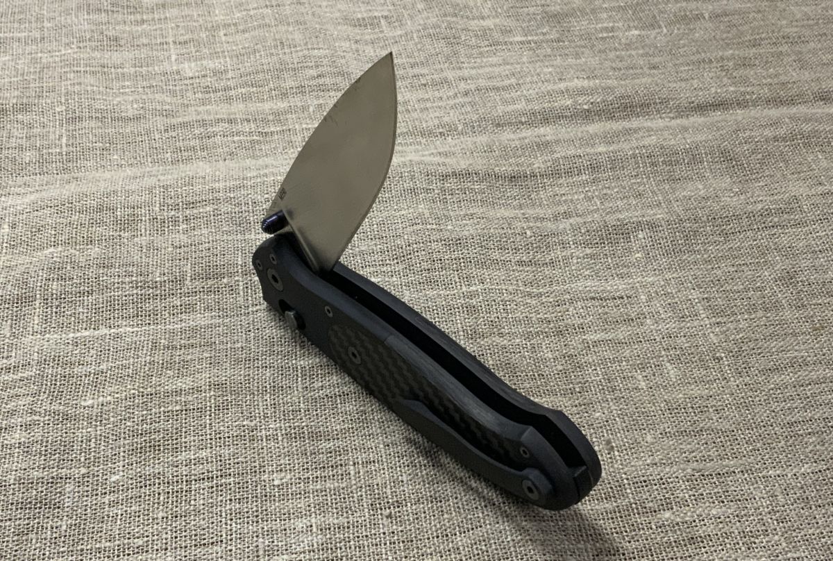 Нож складной Скаут, А.Чебурков (сталь М390), рукоять титан