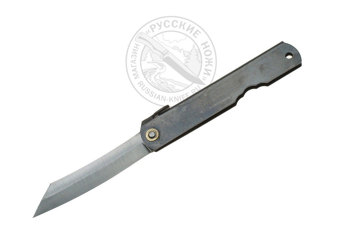 Нож складной HKC-80 black, Higonokami, 80 мм, (сталь "Aogami" голубая бумага, однослойная)