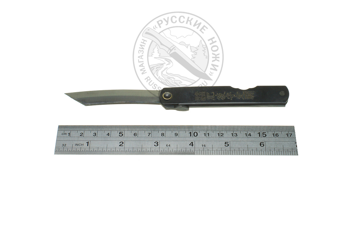 - Нож складной HKC-80 black, Higonokami, 80 мм, (сталь "Aogami" голубая бумага, однослойная)