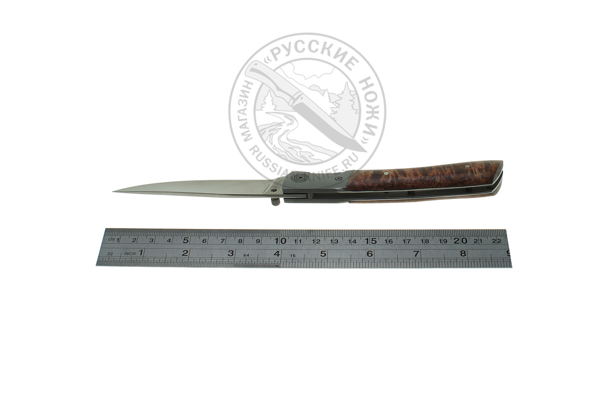 Нож складной "Ласка - 1" (порошковая сталь Uddeholm ELMAX), карелка