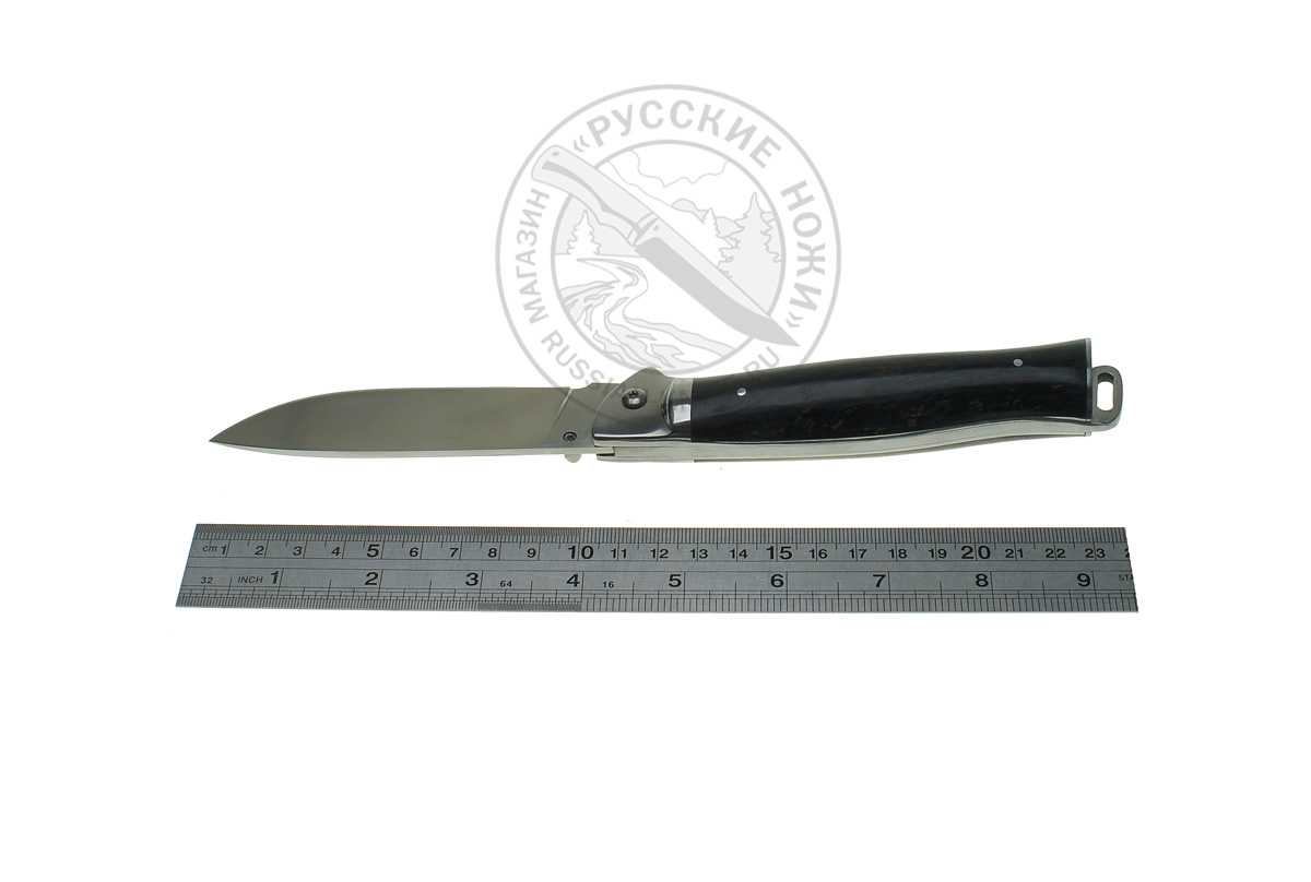 Нож складной "Адмирал - 1" (Uddeholm ELMAX), А.Жбанов, карельская береза