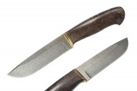 - Нож  Н-84 "Курган" (булатная сталь), стаб. карельская береза коричнева, без литья