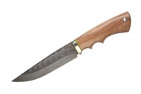 Нож Медведь (дамасская сталь, ручная ковка), бубинга