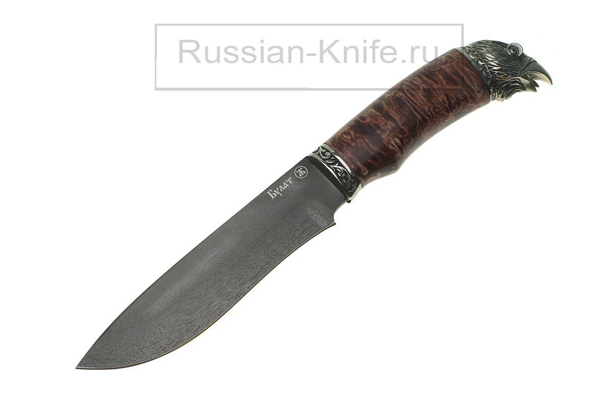 Нож Беркут (сталь булат), карельская береза, А.Жбанов