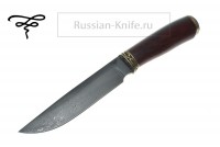 - Булатный  нож "007" (легированный булат), И.Пампуха, латунь/бронза